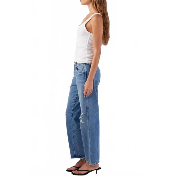 NEW AMO billie wide straight leg jeans in my love